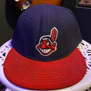 Discontinued Cleveland Indians New Era Fitted Hat.